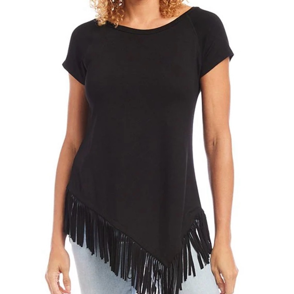 Black Fringe T-shirt